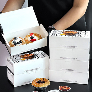Scatole per Imballaggio <span class=keywords><strong>Biscotti</strong></span> con Logo Personalizzato, Confezioni per Pasticceria, Scatole per Sushi Ecologiche Pieghevoli per Spedizione, Scatole per Dessert di Grado Alimentare - Product Image 1