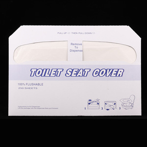 Toilet Seat Cover 250 Sheets Flushable <b>Water</b> Soluble For Travel And Hotel Use - Product Image 1
