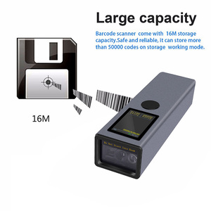 เครื่องอ่านโค้ด QR 2D USB ไร้สาย2.4G เครื่องสแกนบาร์โค้ดแบบใช้มือถือพร้อมหน้าจอแสดงผล - Product Image 5