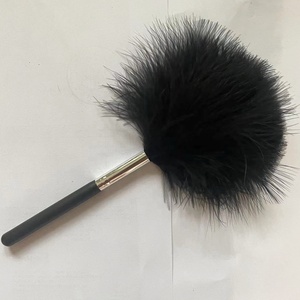 Private Label Small Quantity Accepted Fingerprint Powder Use Black or White Color Marabou Feather <strong>Dusting</strong> <strong>Brush</strong> - Product Image 1