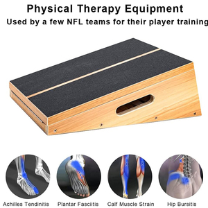 SANFAN superficie antideslizante cinco ángulos ajustables sentadillas <span class=keywords><strong>de</strong></span> madera camilla <span class=keywords><strong>de</strong></span> pantorrilla tablero inclinado estable Yoga equilibrio tablero <span class=keywords><strong>de</strong></span> madera - Product Image 5