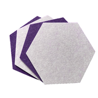 Panneau acoustique en Polyester plaqué au feu, panneau de plafond, 5 pièces, 9mm