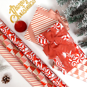 Hot Selling Custom 80g <b>Christmas</b> Flower Tissue New Year Party Gift Wrap <b>Paper</b> <b>Roll</b> for Packaging <b>Wrapping</b> <b>Paper</b> - Product Image 2
