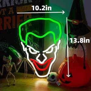 Enseigne néon LED Joker, lumière néon anime pour décoration de chambre, alimentation USB, intensité réglable, art mural - Product Image 2