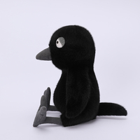 Nouveau noir corbeau corbeaux Jackdaw oiseau en peluche poupée Super doux coton mignon pour Halloween fête décor à la maison ODM personnalisation