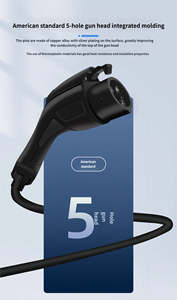 Cargador Portátil para Vehículos Eléctricos de 1.92kW 16A CA Tipo 1 con Corriente Ajustable y Pantalla LCD de 1.8 Pulgadas para Uso Doméstico/Público - Product Image 5