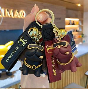 NOUVEAU Porte-clés 3D en PVC, motif Bouledogue Français de dessin animé mignon, Pendentif de sac, Porte-clés en résine, Porte-clés de combat, Porte-clés de voiture, Porte-clés Anime - Product Image 3