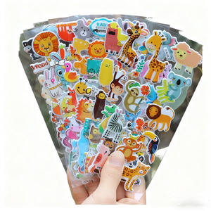 Dessin animé 3D stéréo bulle 3D autocollants adhésifs éducation précoce récompense PVC matériel pour garçons et filles à la maternelle - Product Image 2