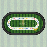 Nappe de table de poker Texas Hold'em professionnelle de style coupe de football personnalisée YH