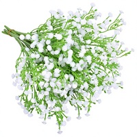 Karangan Bunga Baby's Breath 7 Cabang Buatan, Dekorasi Pernikahan Langit Berbintang, Ikat Tangan, Dekorasi Meja, Penjualan Langsung