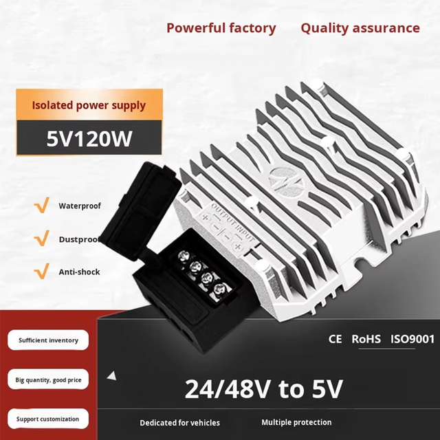 Isolated DC-DC Converter 24V/48V to 5V Step Down Power Supply Wide 18-75V Input for Industrial and Vehicle Use