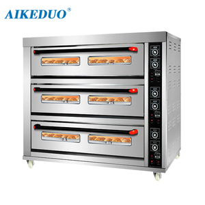 Commercial 3 Deck 9 Trays Restaurant Kitchen Equipment Bakery <strong>Machines</strong> Electric <strong>Pizza</strong> Bakery Oven - Product Image 2