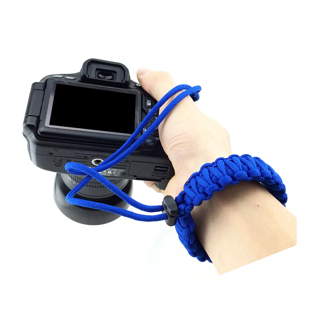 Custom braided paracord quick release shoulder wrist camera straps with buckles