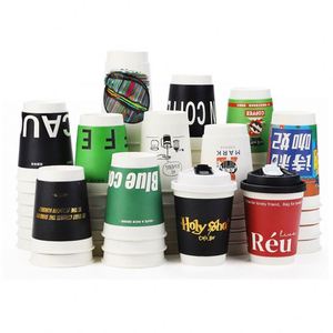 <b>Double</b> <b>Wall</b> Biodegradable 22 oz Craft Paper Hot <b>Coffee</b> <b>Cup</b> with Custom Logo and Holder for Wine & Carbonated Drinks - Product Image 6