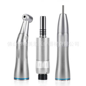 Pieza de mano dental de baja velocidad con canal de agua interno, motor lento, recta, con presión de agua interna de colores y curvada para pulido - Product Image 2