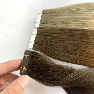 Prix usine Double Drawn <span class=keywords><strong>Thair</strong></span> Extension Bande de cheveux humains en expédition rapide Bande de cheveux humains en gros Bande brute dans les extensions - Product Image 6