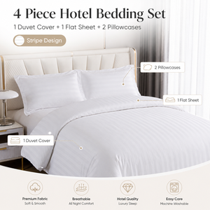 Conjunto de Roupa de Cama Minimalista Monocromático de 160cm para Hotel - Product Image 1