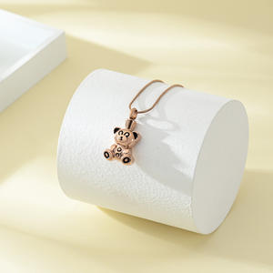 Jijd1016 piccolo orso in acciaio inossidabile gioielli cremazione animale umano cenere ciondolo ricordo - Product Image 3