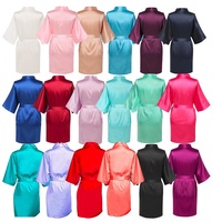 Phù Dâu Chất Lượng Cao Satin Robes Dài Tay Áo Spandex Dày Lụa Robe SR007