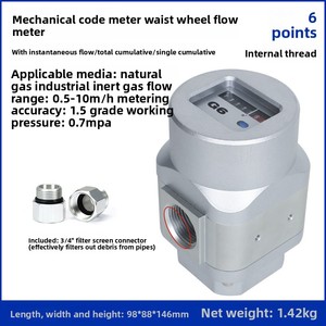 Zeer nauwkeurige elektronische digitale display-gasstroommeter van aluminiumlegering met band voor directe stroommeting - Product Image 5
