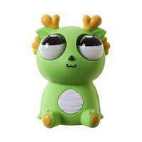 Peluche créative anti-stress en forme de dragon aux grands yeux fixant un petit gnome, jouet de papeterie mignon, cadeau unisexe pour tous