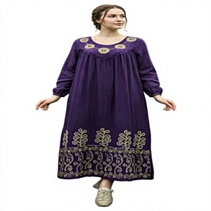 Nouvelle collection Boho2025 – Vente en gros : Robe longue moderne en rayonne satinée, imprimée numériquement, brodée de fleurs, taille naturelle, respirante - Product Image 1