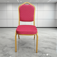 Chaise de banquet empilable en métal pour mariage, événement, salle à manger, restaurant, location, église, conférence