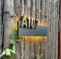 Letrero de Puerta con Retroiluminación LED Impermeable para Interiores, Placa con Nombre 3D Personalizada, para Habitaciones de Hotel, Oficinas, Recepción, Edificios, Tiendas