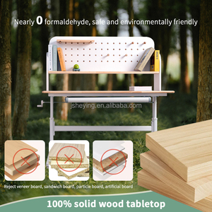 Bàn học thông minh cho trẻ em, thiết kế công thái học, có giá sách, nội thất gia đình, chiều cao có thể điều chỉnh - Product Image 4