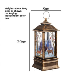 Lanternes décoratives en plastique avec anneau de suspension, motifs de dessins animés pour la nuit de Noël - Product Image 5