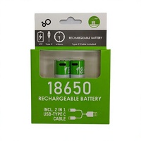 SMARTOOOLS Baterai Lithium Ion 18650 Isi Ulang Tipe-C 3.7V 2000mAh Silinder 2 Buah Dapat Digunakan Kembali Garansi 2 Tahun CE/FCC