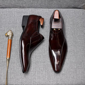 Chaussures Oxford d'affaires de luxe personnalisées, style anglais, bout pointu, lacets, respirantes, légères, antidérapantes pour hommes - Product Image 3