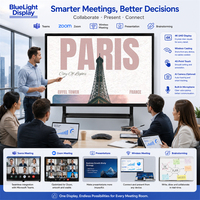 Interactief plat touchscreen smartboard 55/65/75/86 inch LCD digitaal display scherm voor scholen