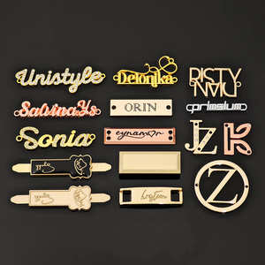 Garment Accessoriesmetal Plating Roll Gold Engraved <b>Hijab</b> Abaya Scarf Shoes Custom Brand Logo Label metal tags for clothing - Product Image 3