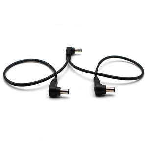Câble séparateur de chaîne d'alimentation à pédale à 2 voies DC 5,5*2,1 mm mâle vers 2 mâles à angle droit pour pédales d'effets de guitare électrique - Product Image 1