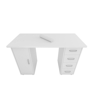 Mesa de Manicura Blanca DB con Función de Doble Borde y Cajón - Product Image 4