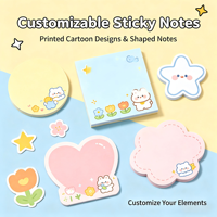 Notes autocollantes et livres de forme personnalisée |   Autocollants en papier à motifs de dessins animés imprimés sur mesure, ruban adhésif double face avec estampage à chaud