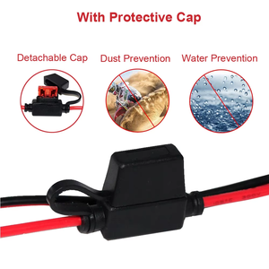 Chargeur d'alimentation automobile pour moto Prise 12V Booster de voiture Pince crocodile avec câble de prise cc - Product Image 3