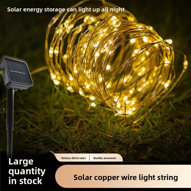 Solar Powered LED Light String Lights Colorful Copper Wire IP44 Gift Box Bouquet Decoration Arrangement Birthday Street Lights