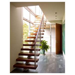 Escalera recta <span class=keywords><strong>de</strong></span> gama alta con peldaños <span class=keywords><strong>de</strong></span> <span class=keywords><strong>madera</strong></span> exótica <span class=keywords><strong>y</strong></span> detalles <span class=keywords><strong>de</strong></span> hierro forjado para <span class=keywords><strong>escaleras</strong></span> <span class=keywords><strong>interiores</strong></span> <span class=keywords><strong>de</strong></span> villas <span class=keywords><strong>de</strong></span> lujo - Product Image 4