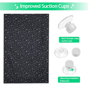 Nursery portatile bambini luce oscurante tende di blocco cieco in nero oscuranti tende per finestre camera da letto - Product Image 3