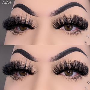 Fournisseur en gros de cils 3D, cils en vison véritable russe 25mm en vrac, courbés et volumineux, cils en bande complète sibériens - Product Image 3