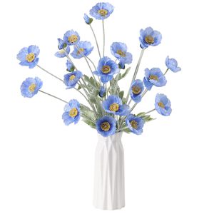 Fleur de pavot artificielle à toucher réel, vente en gros d'usine, pour la décoration de la maison, les mariages, les fêtes et les arrangements floraux - Product Image 1