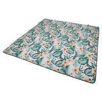 Couverture de plage de camping imperméable à l'eau portable, accessoires de plage pliables, tapis de plage de pique-nique imprimé