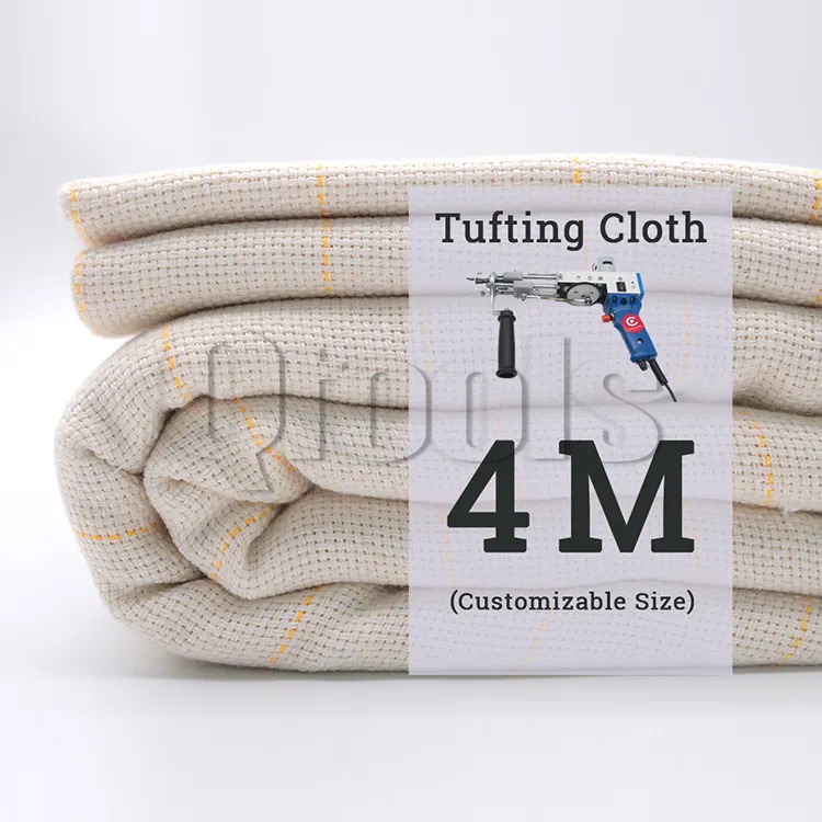 4m embroidery roll Polyester and Cotton carpet backing tufting fabric primary monks tufting cloth for tufting gun