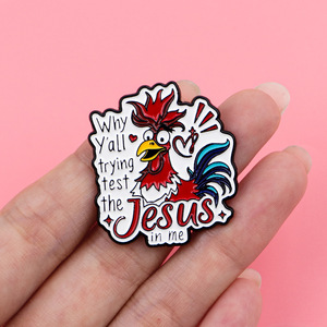 En gros, badges de revers en métal et épingles en émail souple, motifs animaux amusants (mèmes) avec courtes phrases, incluant <span class=keywords><strong>chat</strong></span> et raton d'Amérique Kawaii, pour fabricants - Product Image 2