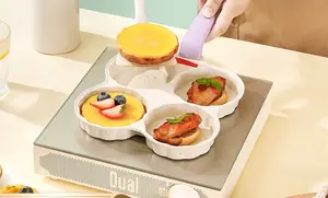 Hogar cocina uso encaje cuatro agujeros antiadherente huevo pastelería utensilios de cocina olla Mini desayuno Pan