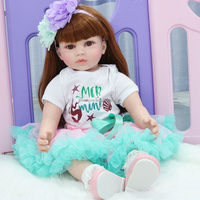 Poupées bébé fille reborn de 60 cm, poupées bébé en vinyle et silicone, corps en tissu, poupées bébé réalistes, jouets pour enfants, cadeaux de Noël