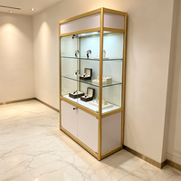 Vitrine de présentation en verre style cadre de rangement, multi-niveaux, pour bijoux et figurines