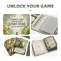 Jeu de société portable avec boîte de rangement compacte et carte pliable pour jouer en déplacement, voyage, thème nature